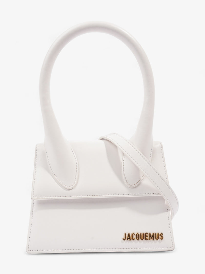  Jacquemus Le Chiquito Moyen White Leather