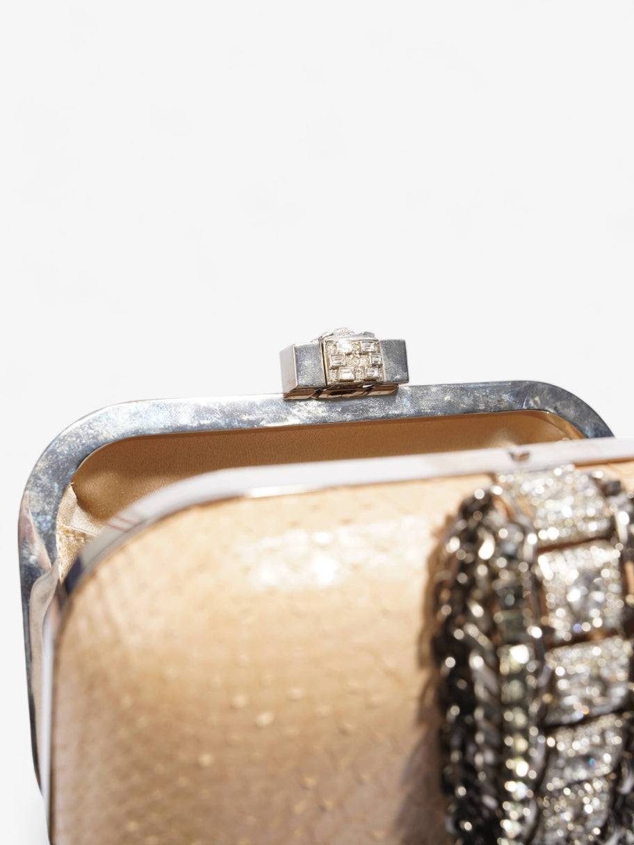 Jimmy Choo Clutch Beige Python Image 14