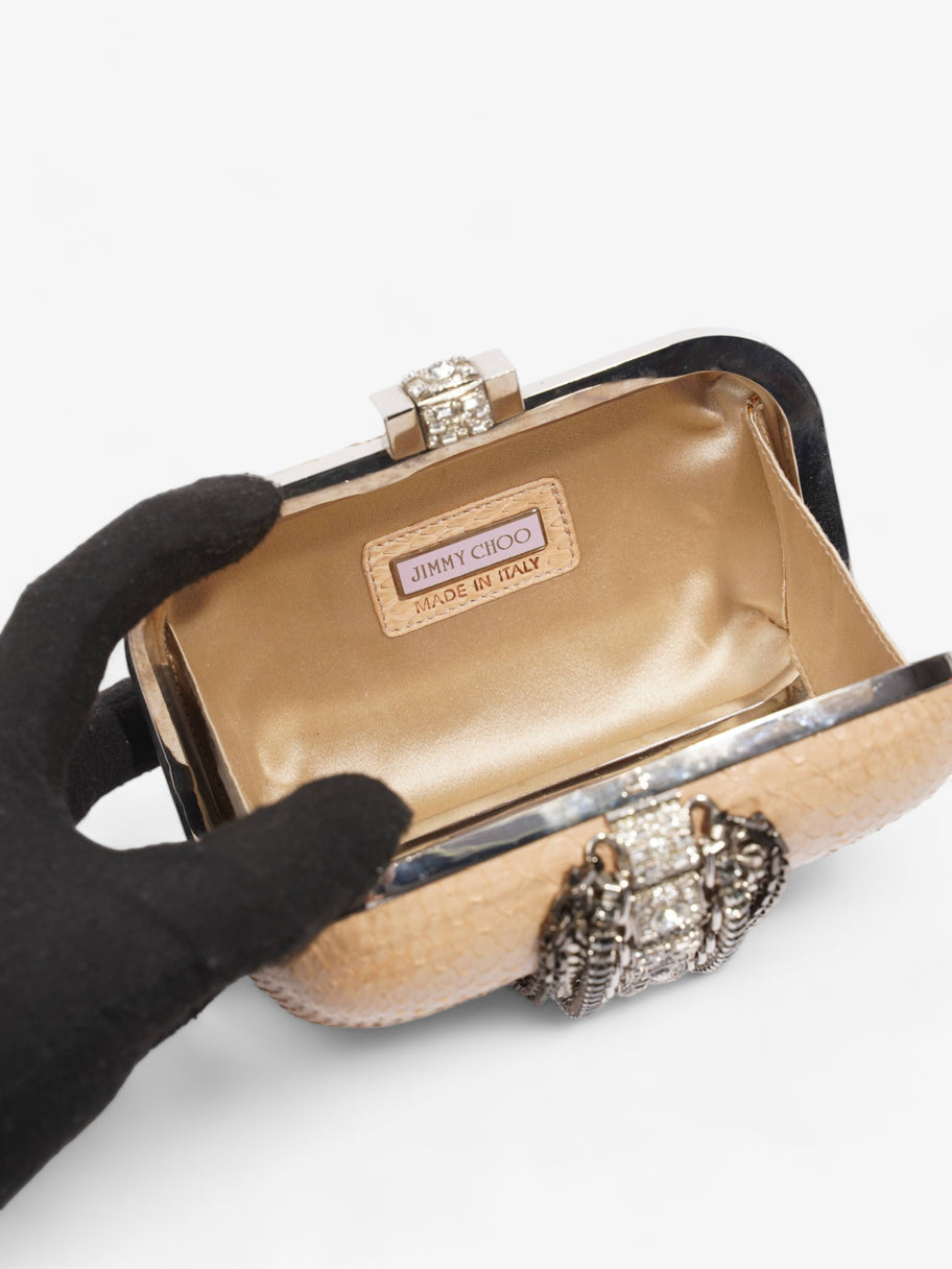 Jimmy Choo Clutch Beige Python Image 9