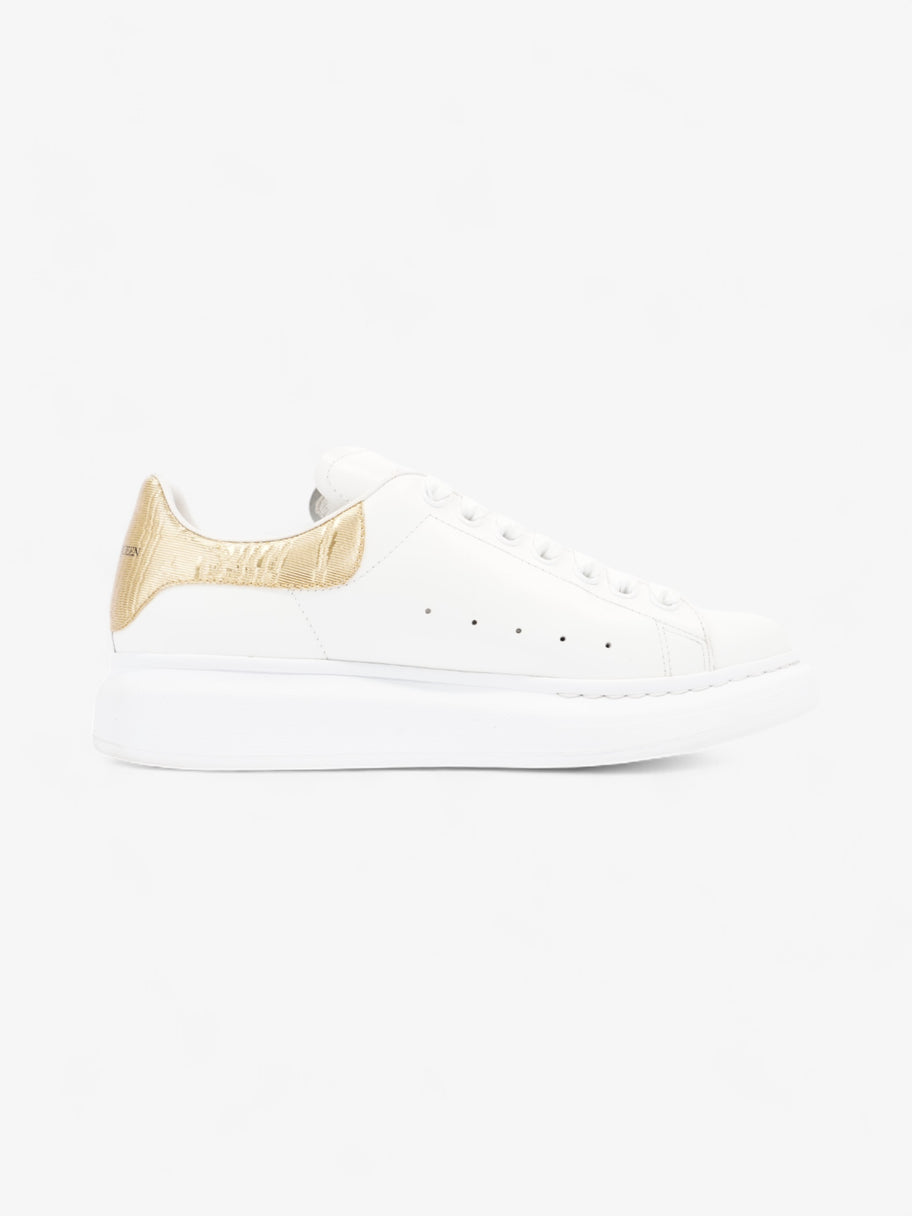 Alexander McQueen Oversized Sneaker White / Gold Metallic Tab Leather EU 40 UK 6 Image 4