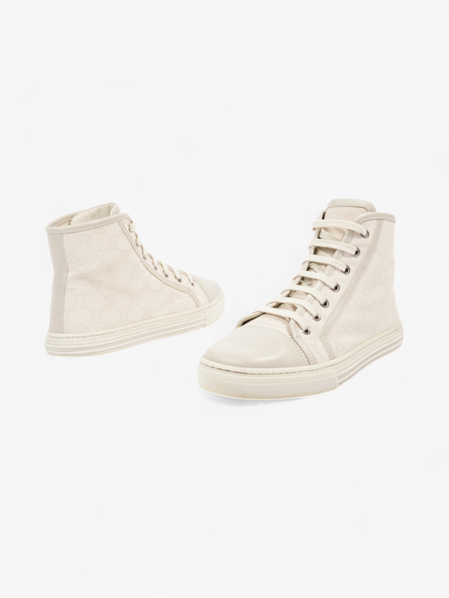 Gucci GG Monogram High-Top Sneakers Beige  Canvas EU 38 UK 5 Image 9