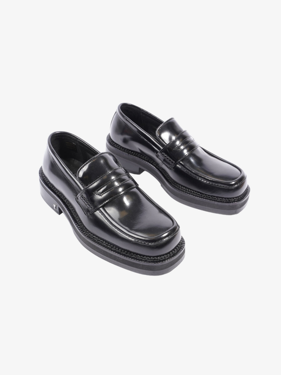 Square-toe Polished Loafers Black Calfskin Leather EU 40 UK 7 Image 2