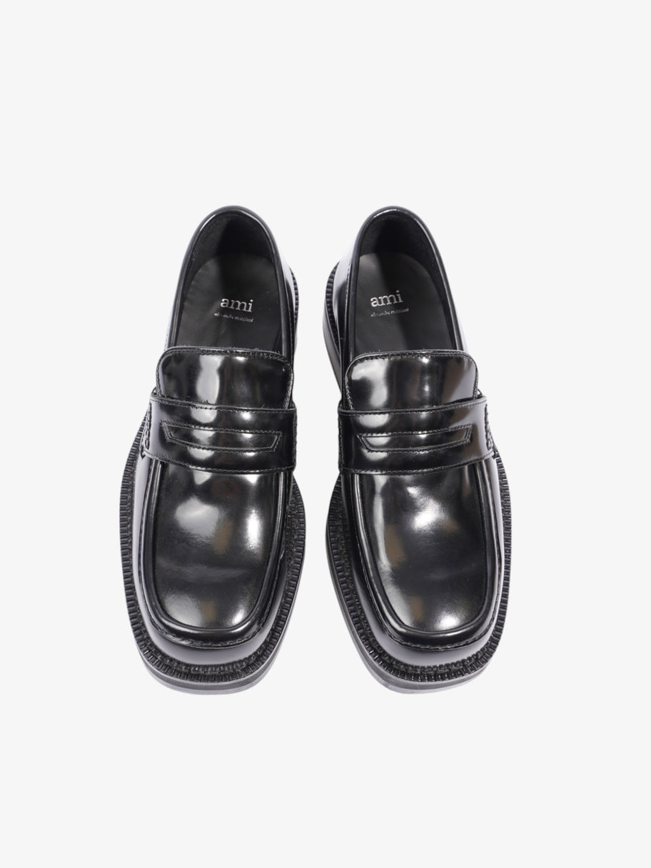 Square-toe Polished Loafers Black Calfskin Leather EU 40 UK 7 Image 8