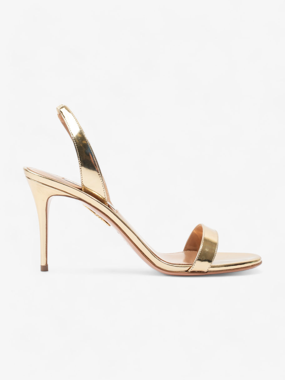 So Nude Sandal 85mm Gold Patent Leather EU 40.5 UK 7.5 Image 1