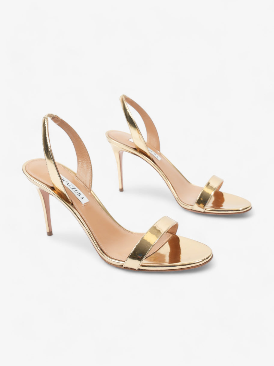 So Nude Sandal 85mm Gold Patent Leather EU 40.5 UK 7.5 Image 2