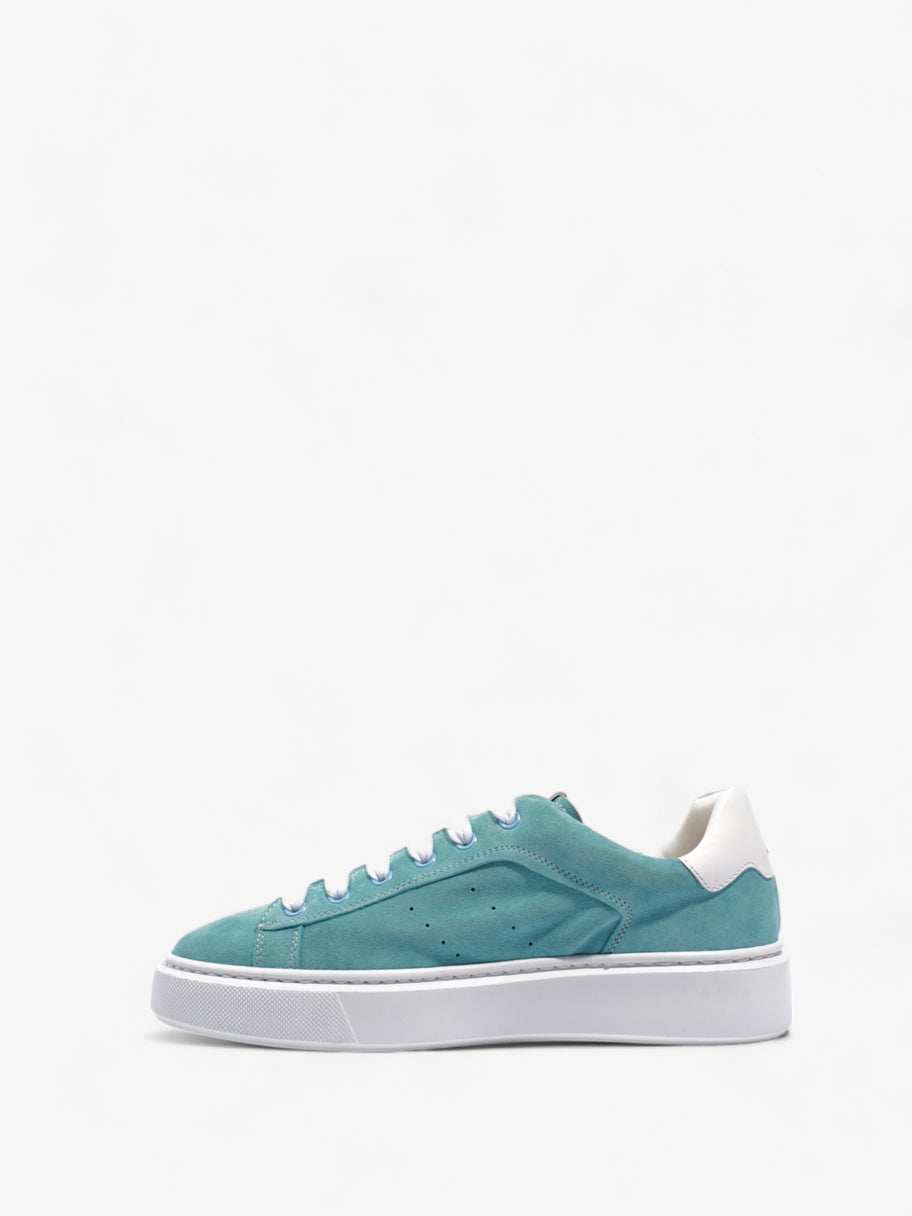 Doucal's Low Top Sneakers Aqua / White Suede EU 37 UK 4 Image 3