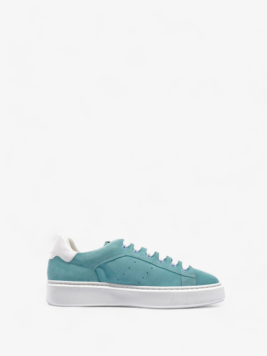 Doucal's Low Top Sneakers Aqua / White Suede EU 37 UK 4 Image 4