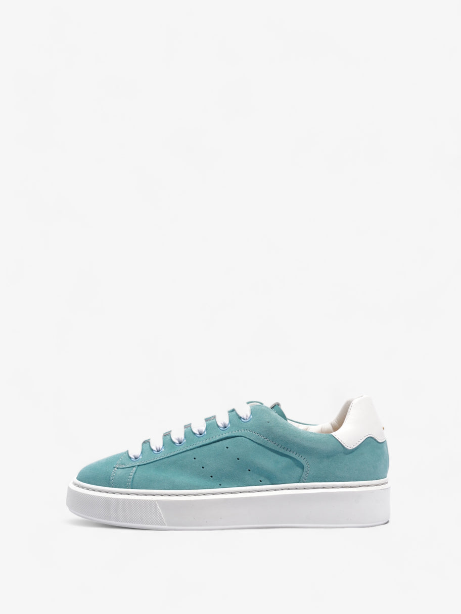 Doucal's Low Top Sneakers Aqua / White Suede EU 37 UK 4 Image 5