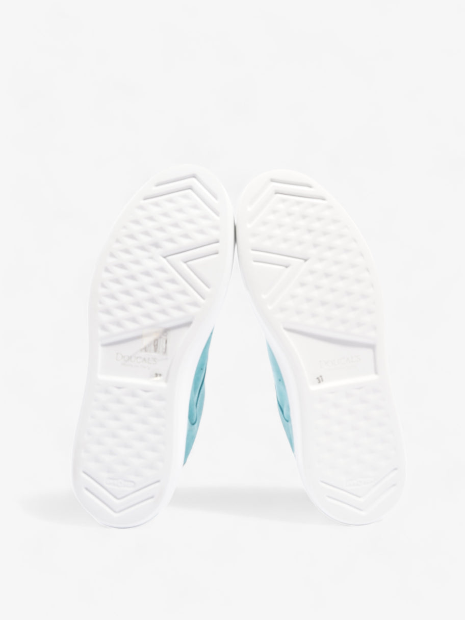 Doucal's Low Top Sneakers Aqua / White Suede EU 37 UK 4 Image 7