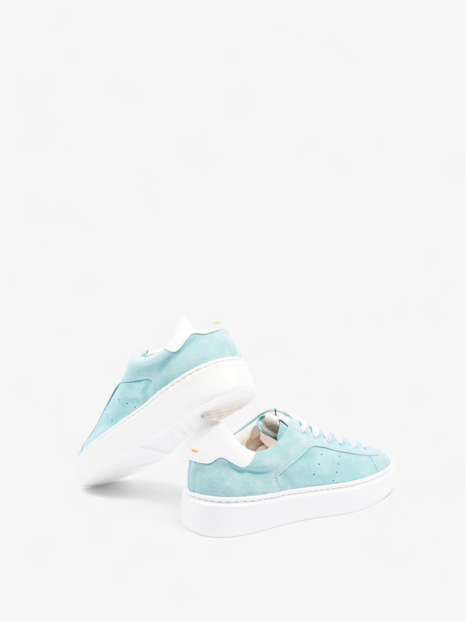 Doucal's Low Top Sneakers Aqua / White Suede EU 37 UK 4 Image 8