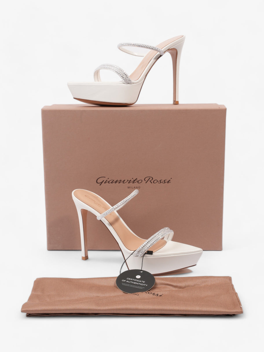 Gianvito Rossi Camoscio Platform Sandals 120mm White Leather EU 37.5 UK 4.5 Image 11