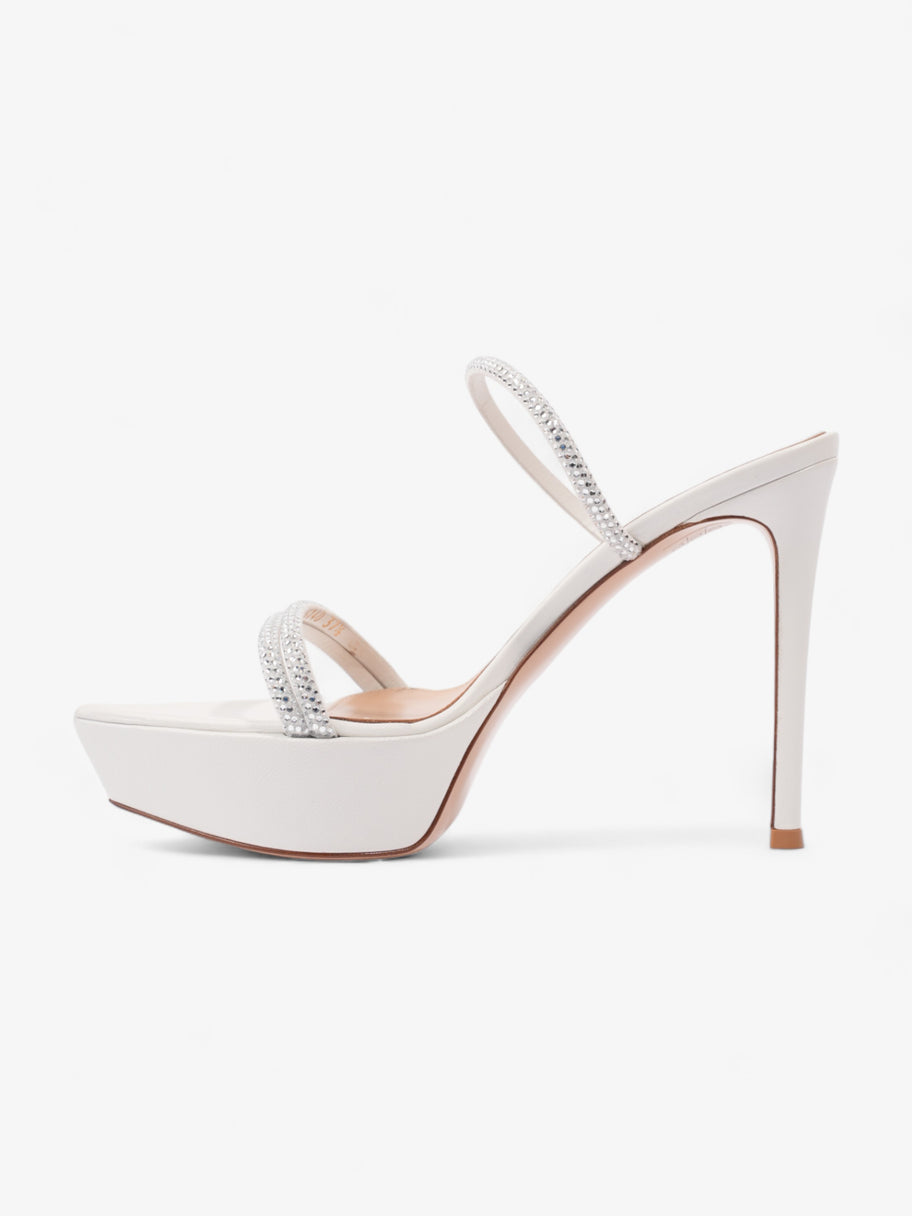 Gianvito Rossi Camoscio Platform Sandals 120mm White Leather EU 37.5 UK 4.5 Image 3