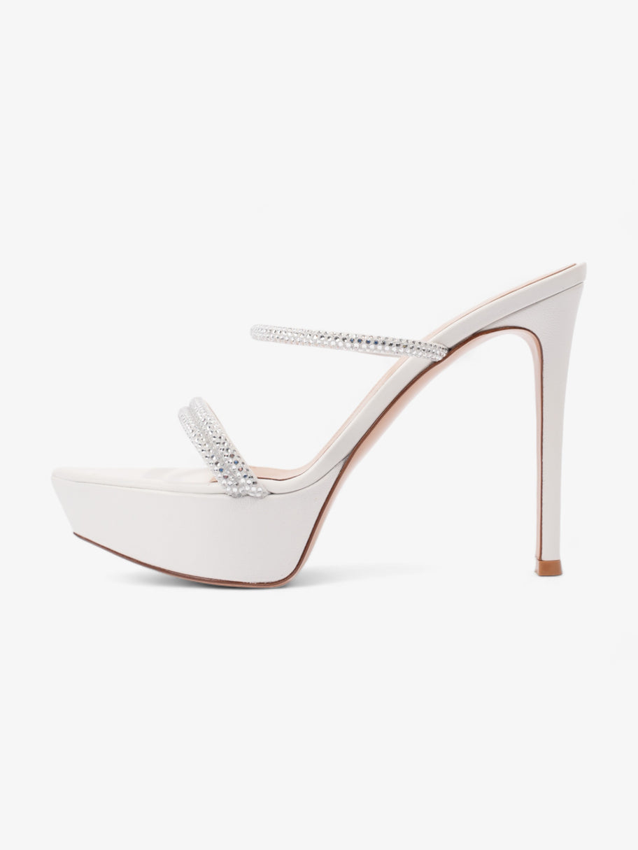 Gianvito Rossi Camoscio Platform Sandals 120mm White Leather EU 37.5 UK 4.5 Image 5