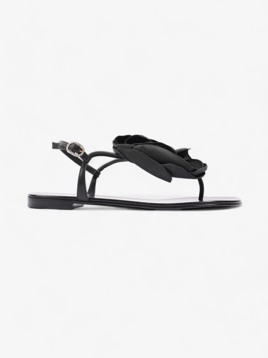 Rock 10 Infradito Rose Sandals Black Leather EU 37.5 UK 4.5 Image 1