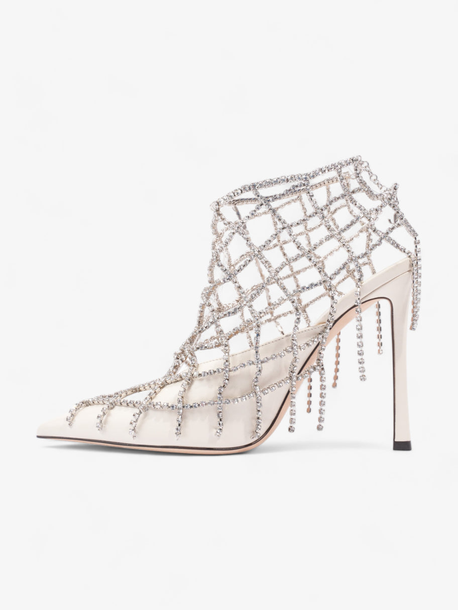 Jimmy Choo Scotty 110 100mm White / Crystal Leather EU 37 UK 4 Image 3