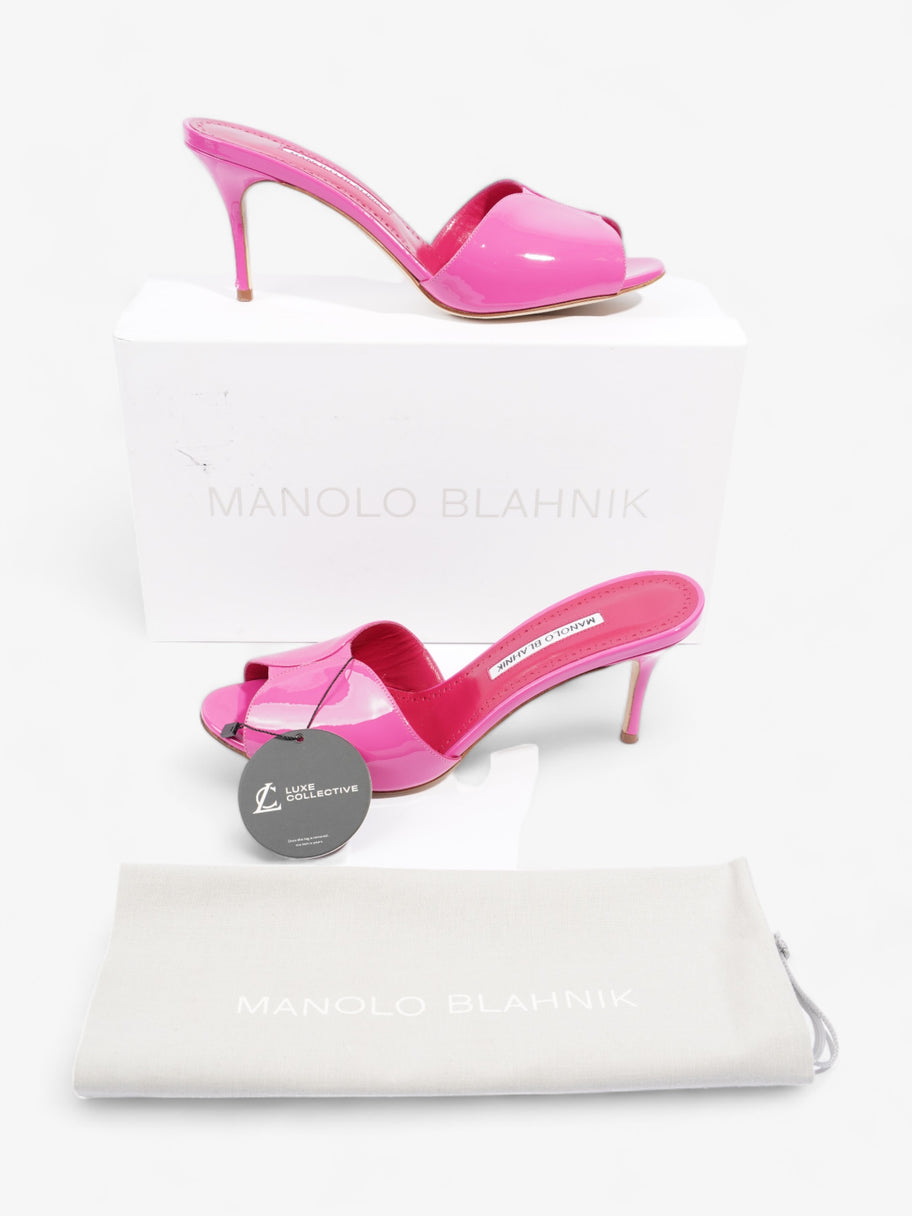 Manolo Blahnik Sandals 70mm Pink Patent Leather EU 39 UK 6 Image 10