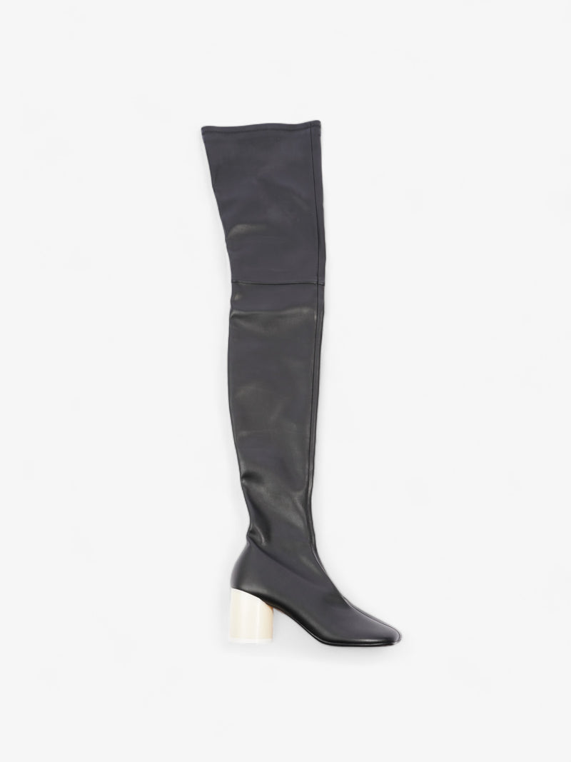  Maison Margiela Over The Knee Boots 70mm Black Leather EU 37 UK 4