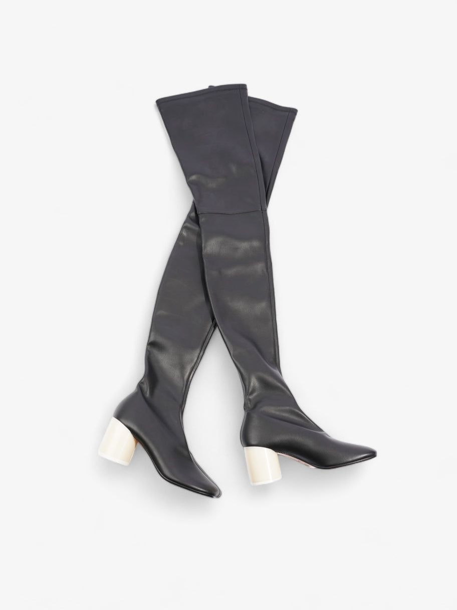 Maison Margiela Over The Knee Boots 70mm Black Leather EU 37 UK 4 Image 2