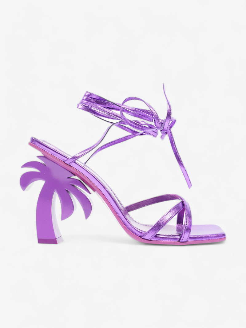  Palm Angels Beach Sandals 105mm Purple Leather EU 39 UK 6