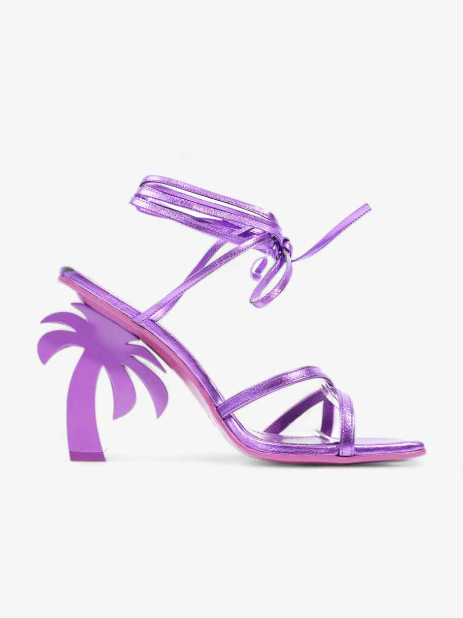 Palm Angels Beach Sandals 105mm Purple Leather EU 39 UK 6 Image 4