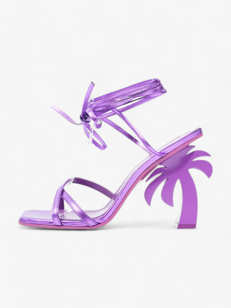 Palm Angels Beach Sandals 105mm Purple Leather EU 39 UK 6 Image 5