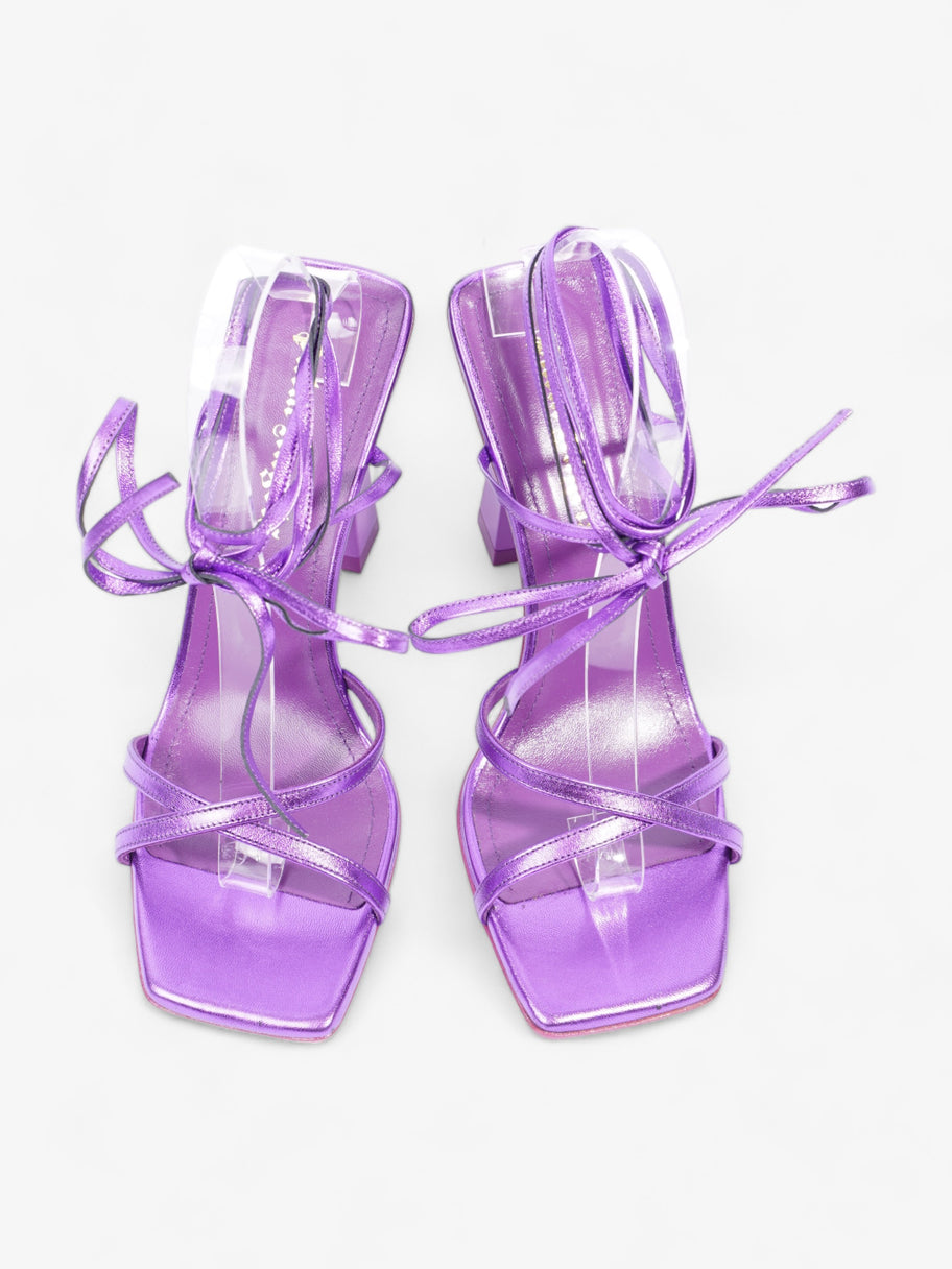 Palm Angels Beach Sandals 105mm Purple Leather EU 39 UK 6 Image 8