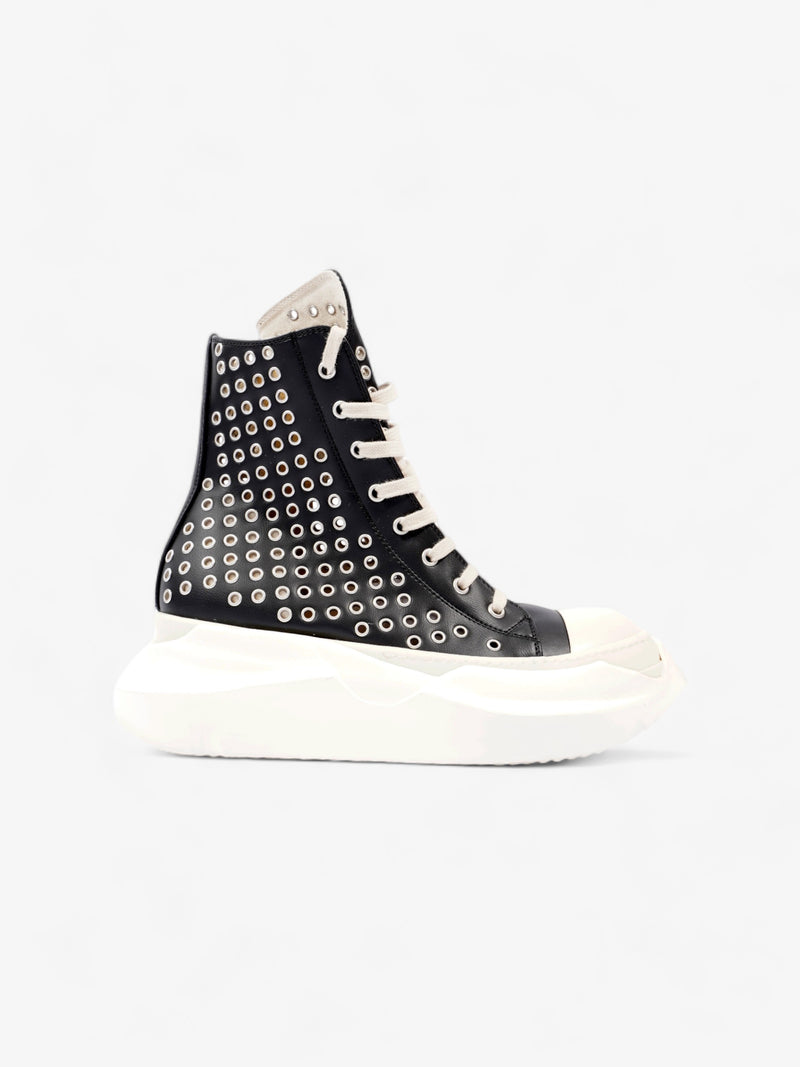  Rick Owen DRKSHDW Abstract High Top  Black Calfskin Leather EU 39.5 UK 6.5