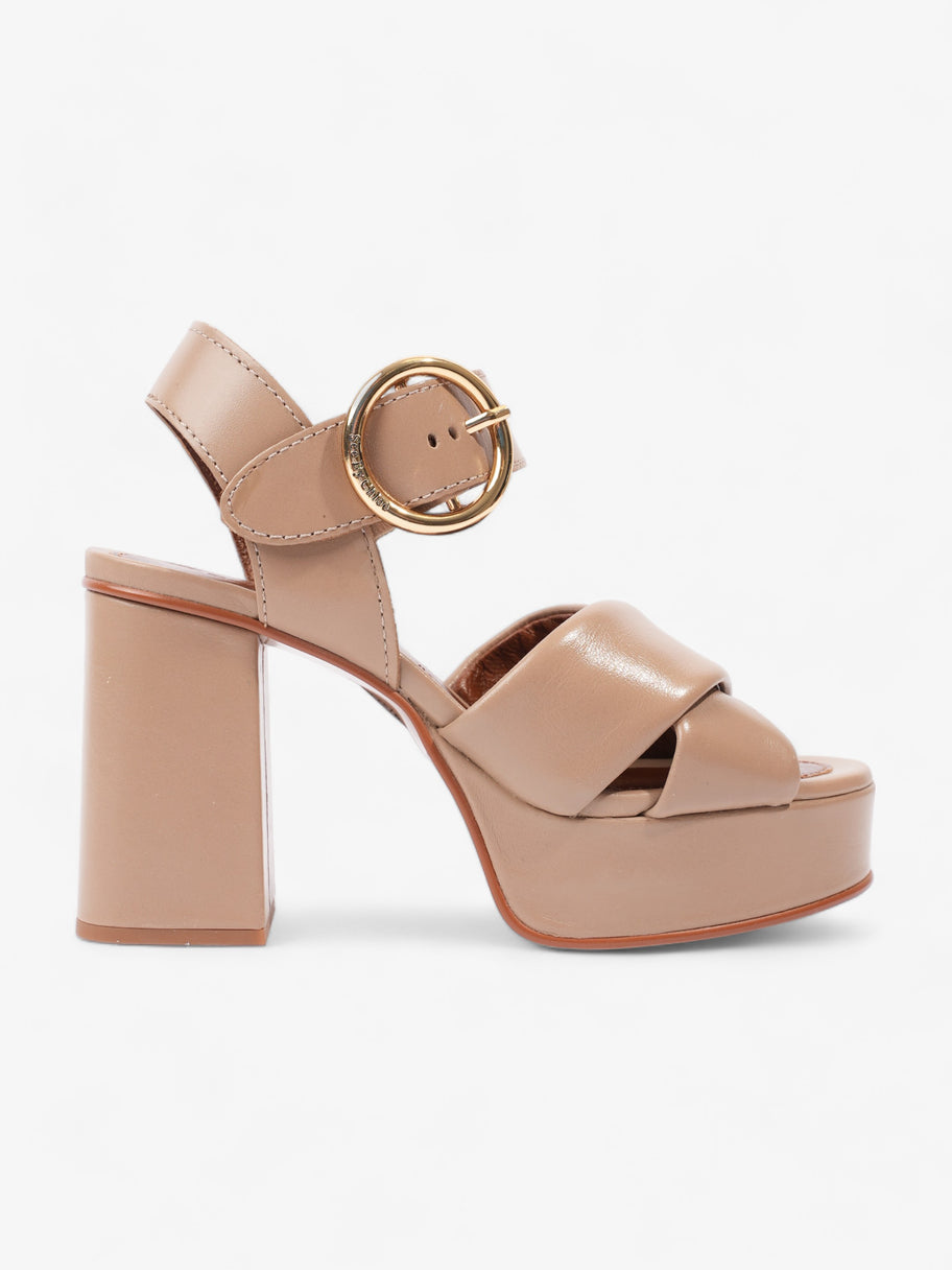 Lyna Platform Sandals 105mm Nude Leather EU 37.5 UK 4.5 Image 1