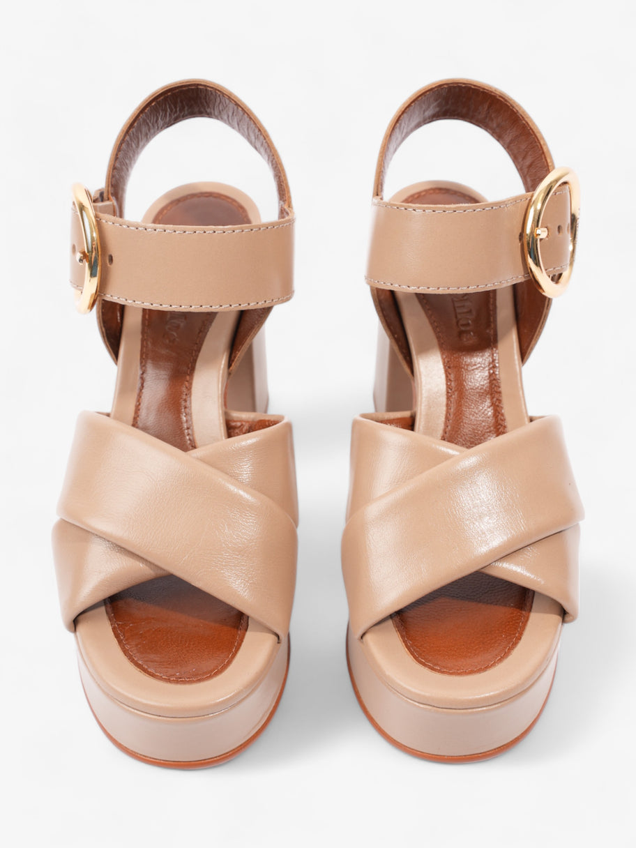 Lyna Platform Sandals 105mm Nude Leather EU 37.5 UK 4.5 Image 8