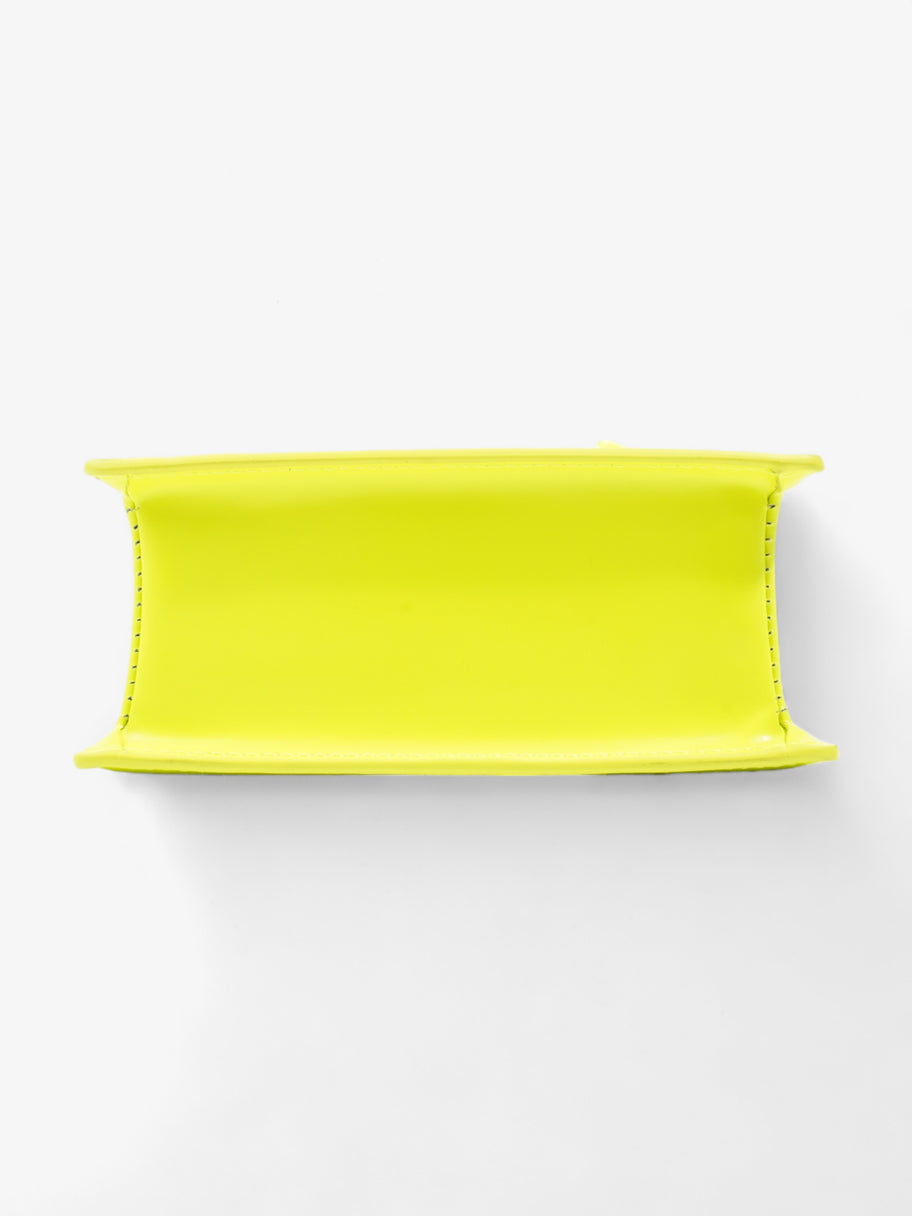 Self Portrait Mini Bow Neon Yellow Calfskin Leather Image 9