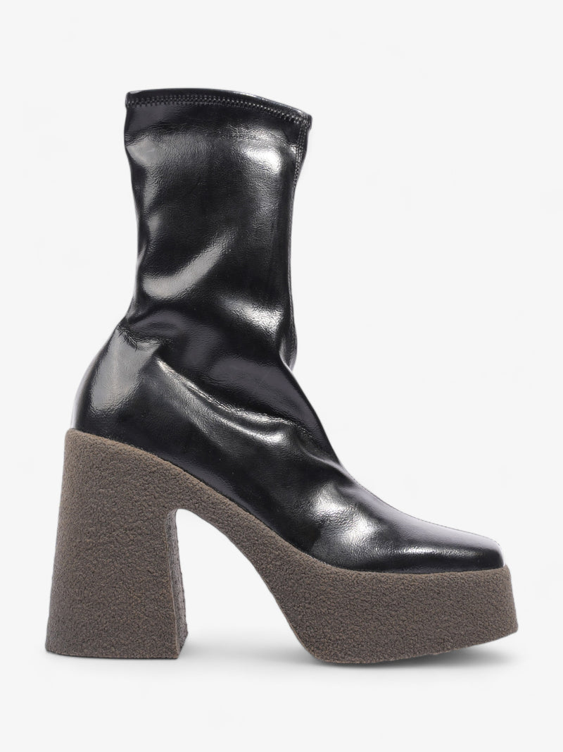  Stella McCartney Chunky Ankle Boots 100mm Black PVC EU 35 UK 2