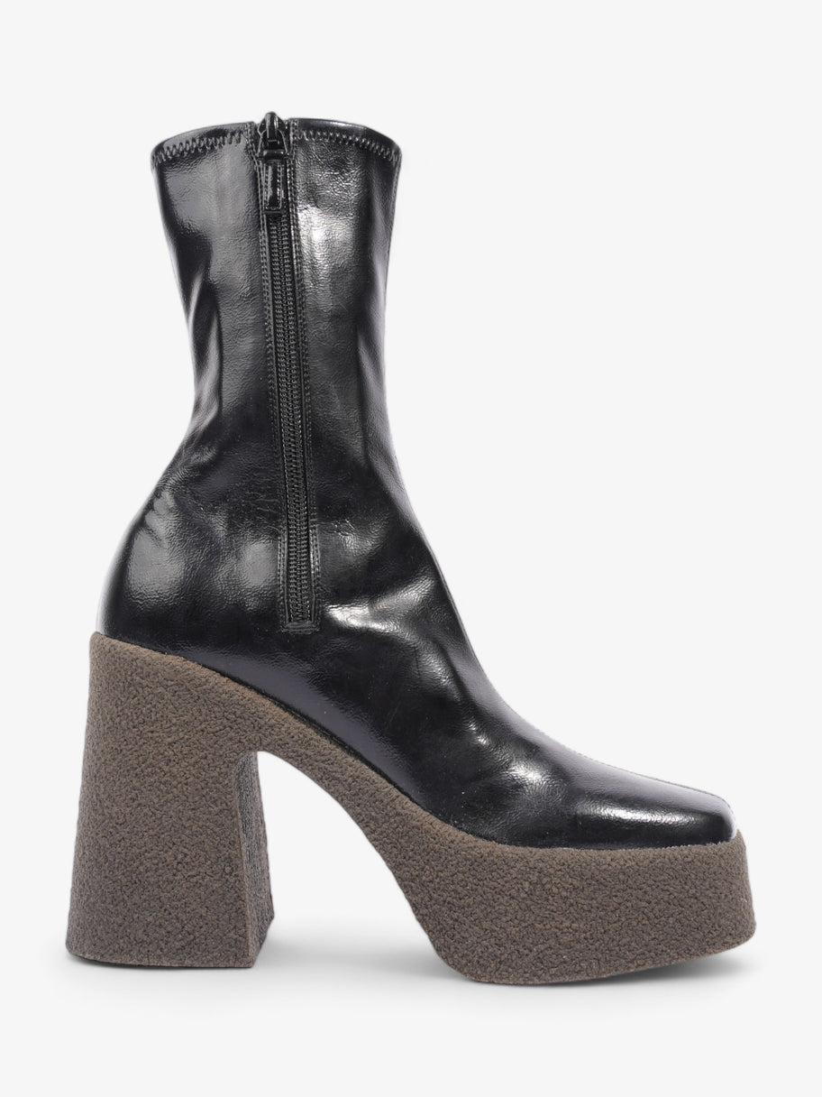 Stella McCartney Chunky Ankle Boots 100mm Black PVC EU 35 UK 2 Image 4