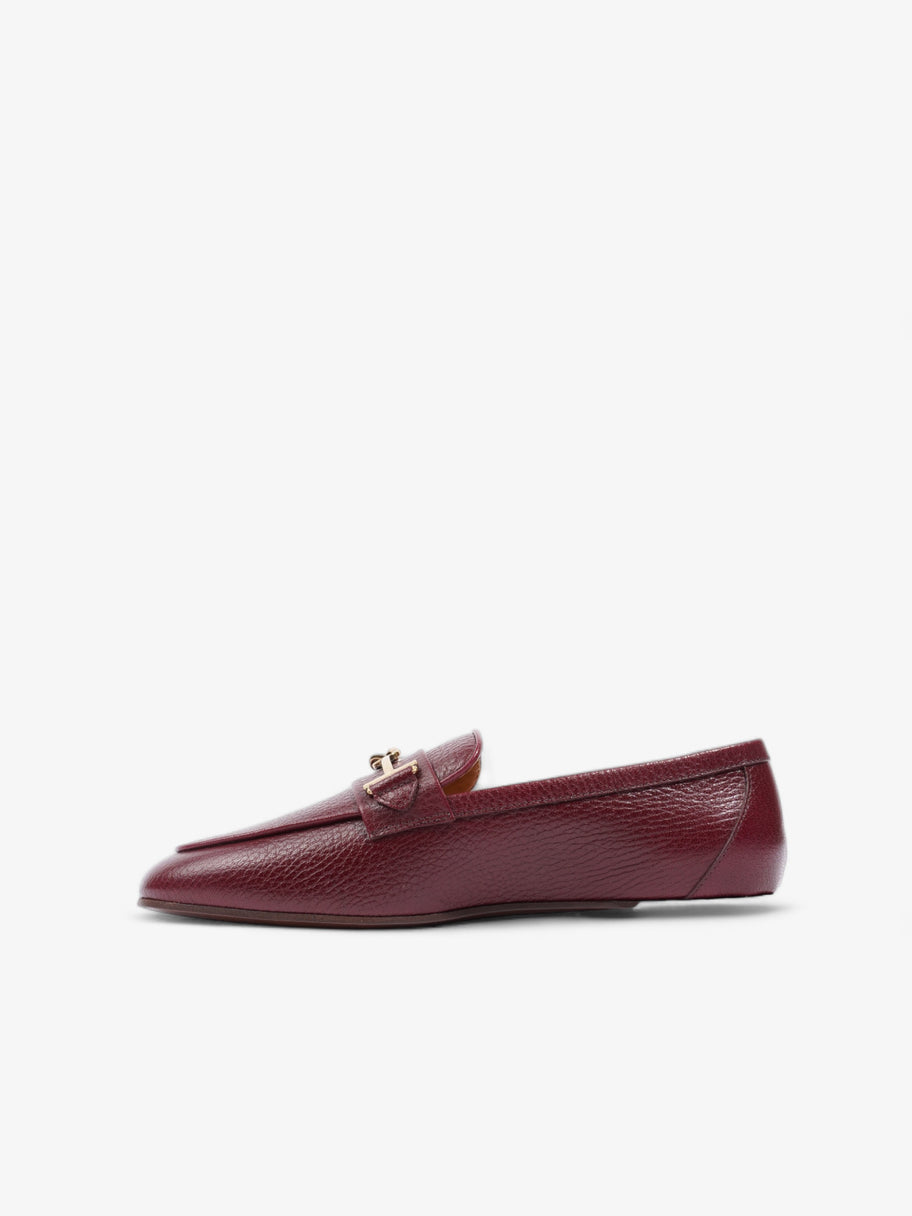 Tod's Gold Buckle Detail Loafers Burgundy Leather EU 36.5 UK 3.5 Image 3