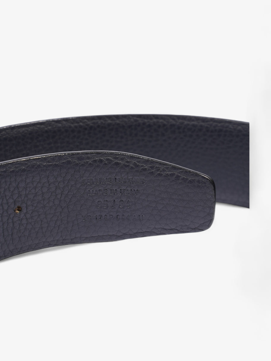 Tom Ford Logo Belt Black / Navy Leather 85 / 34 Image 4