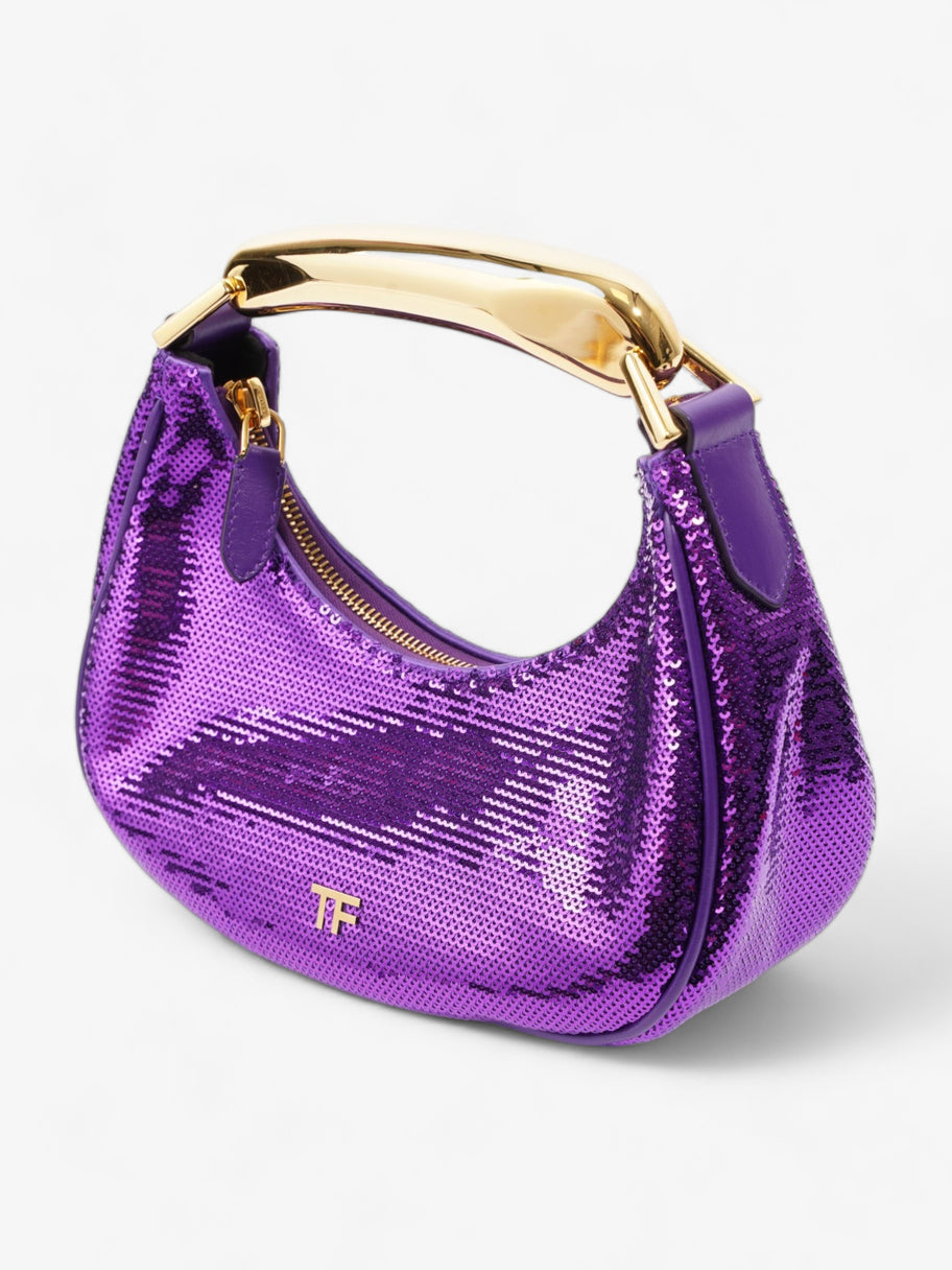 Tom Ford Mini Bianca Tote Bag  Purple Sequin Image 7