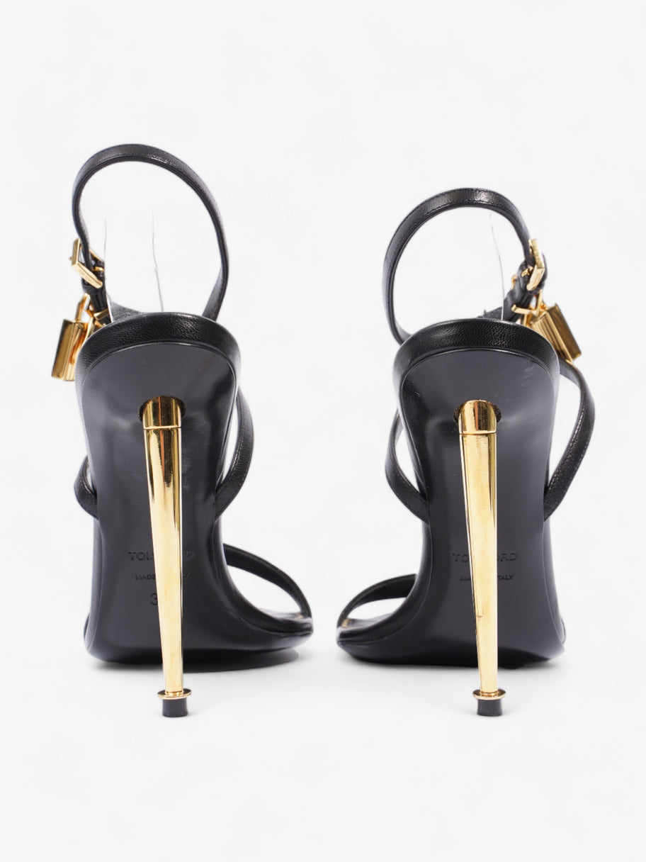 Padlock Sandals 110mm Black / Gold Leather EU 36.5 UK 3.5 Image 6