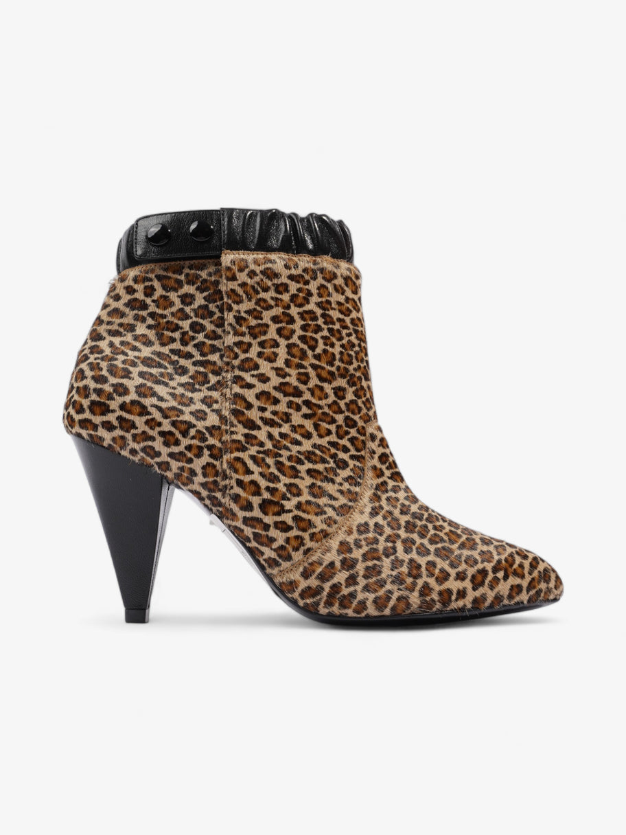 Celine Ankle Boot Leopard Pony Hair EU 36 UK 3 Image 1