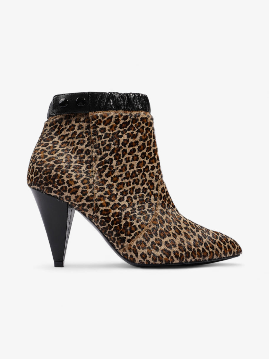 Celine Ankle Boot Leopard Pony Hair EU 37 UK 4 Image 1