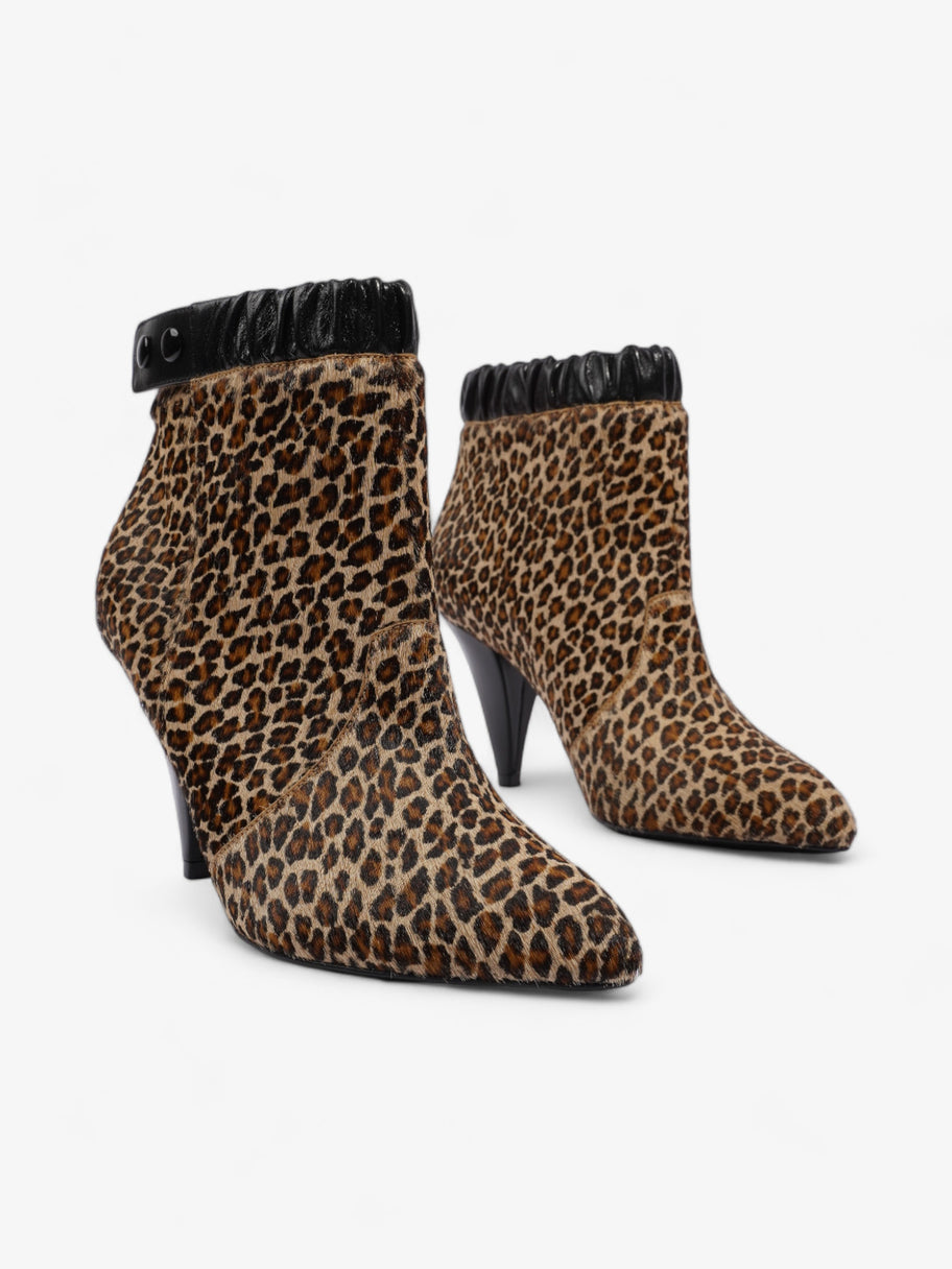 Celine Ankle Boot Leopard Pony Hair EU 37 UK 4 Image 2