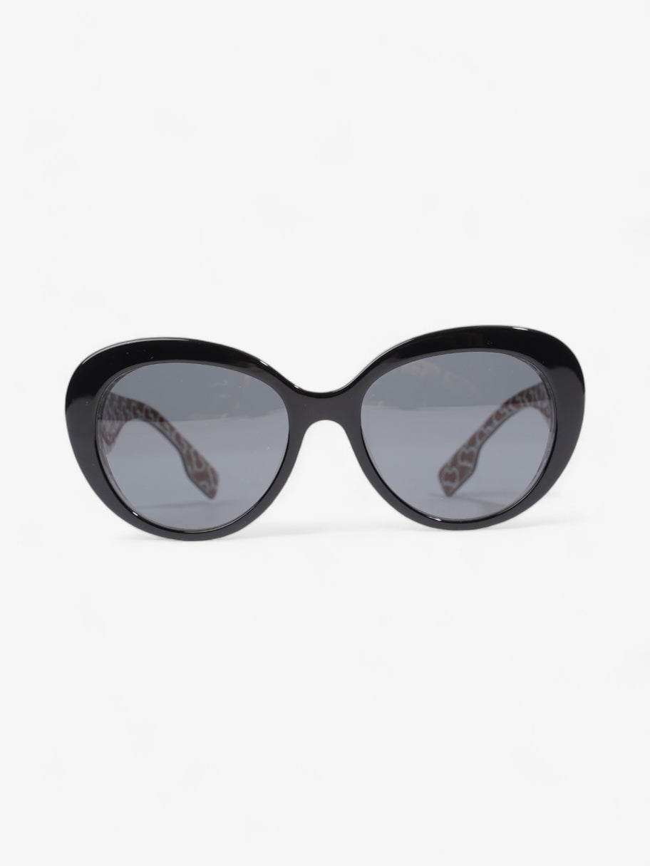 Burberry TB Round Sunglasses Black / Gold Acetate 140mm Image 1