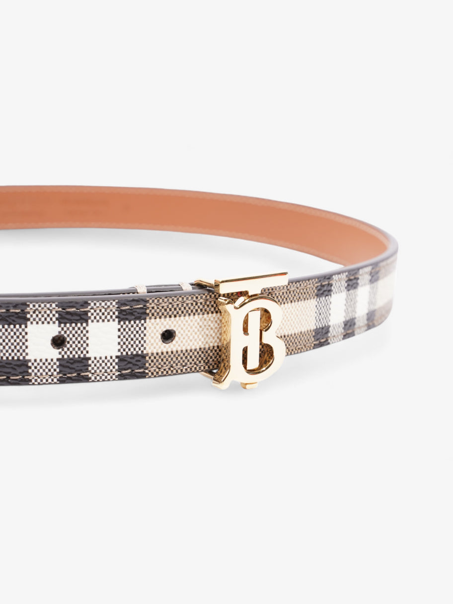 Burberry TB Belt Vintage Check / Light Gold Canvas Small - 87cm Image 3