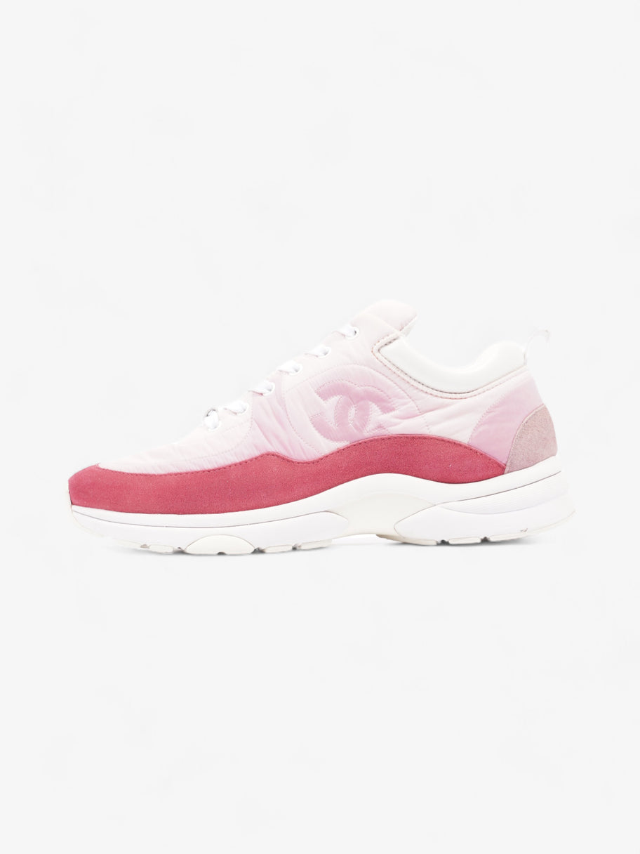 Chanel CC Logo Sneakers  Pink / Red / White Nylon EU 41 UK 8 Image 5