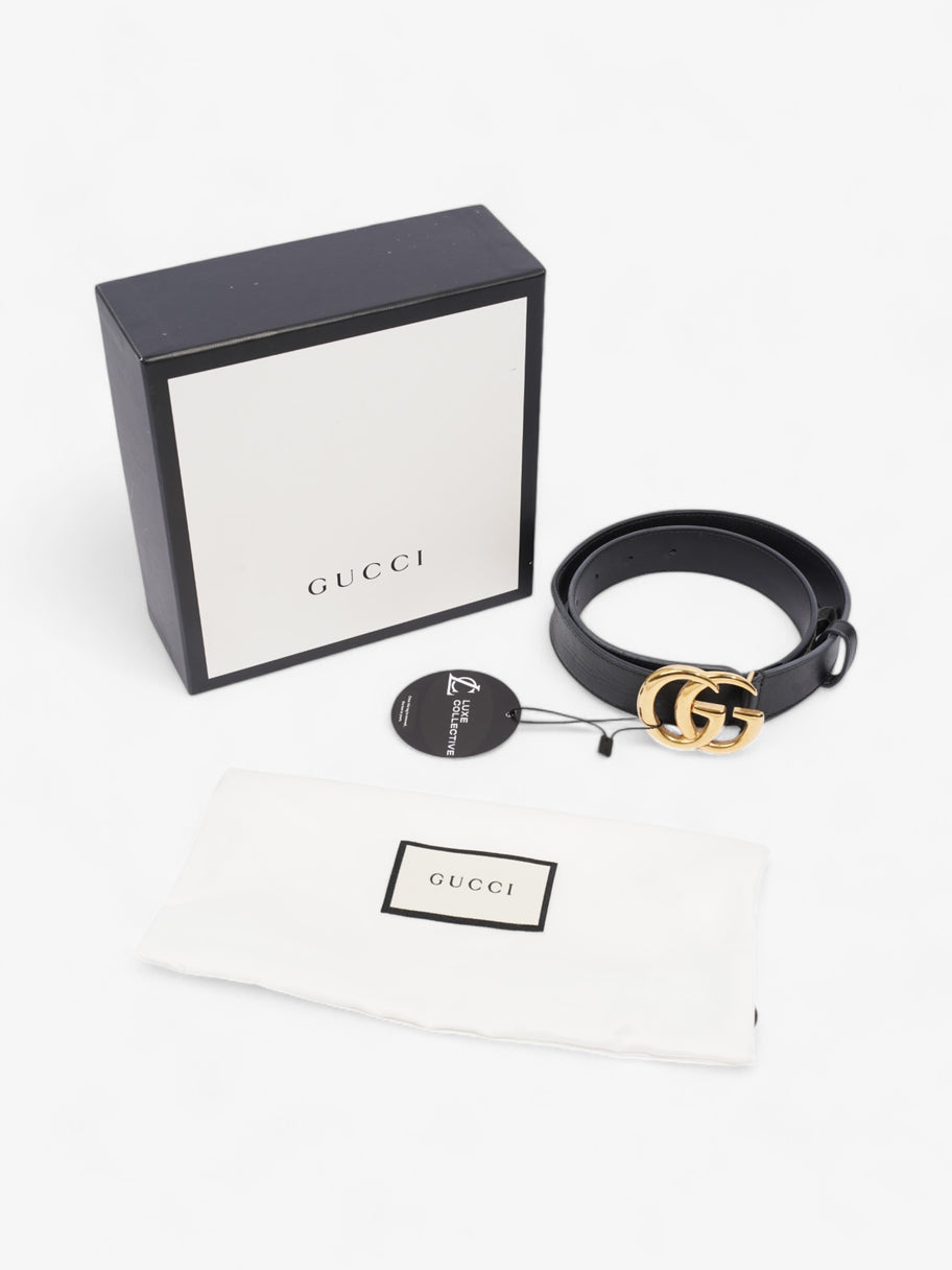 Gucci GG Marmont Belt Black / Gold Leather 70cm / 28