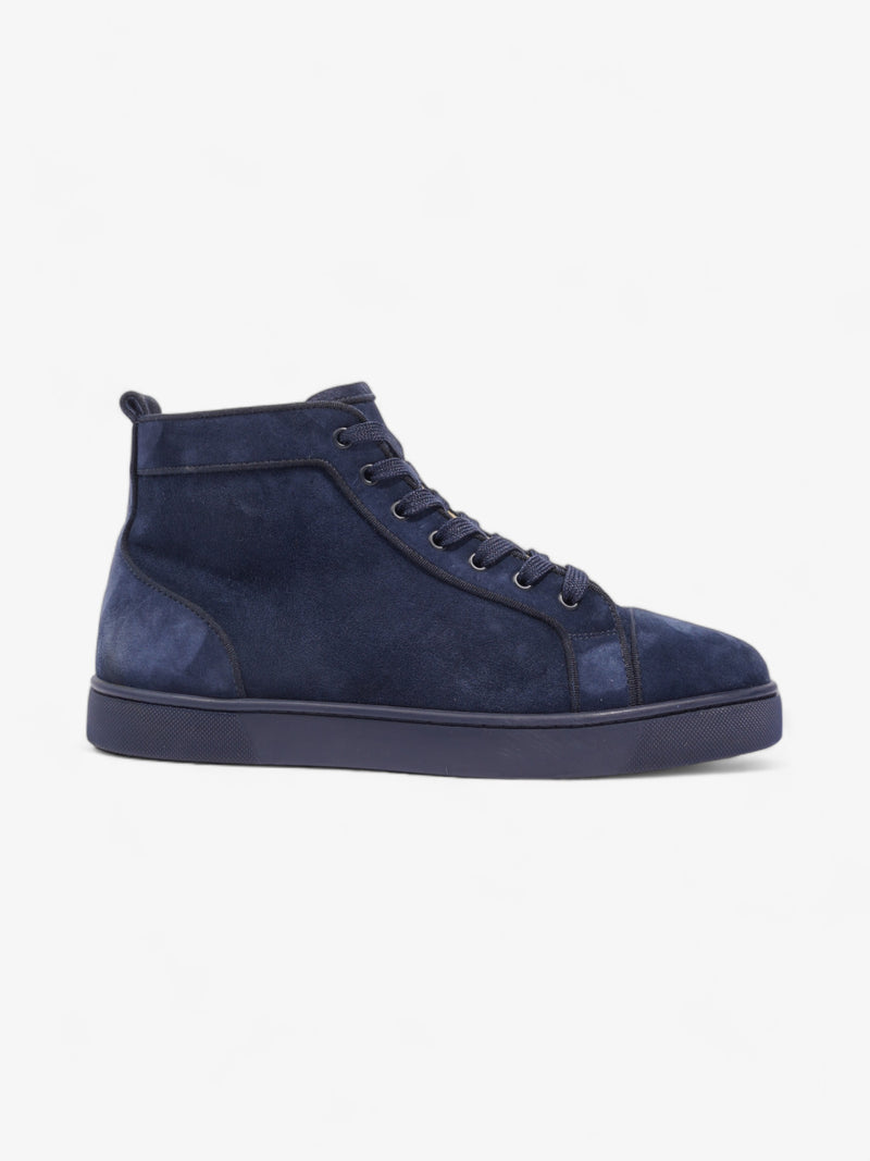  Christian Louboutin Louis Orlato High Top Navy Blue Suede EU 44 UK 10