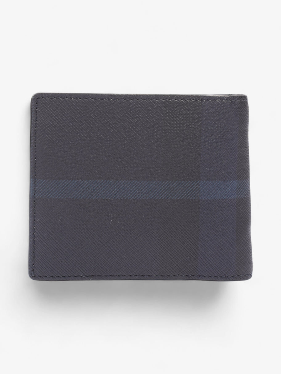 Burberry International Bifold Wallet Black / Navy Blue Canvas Image 2