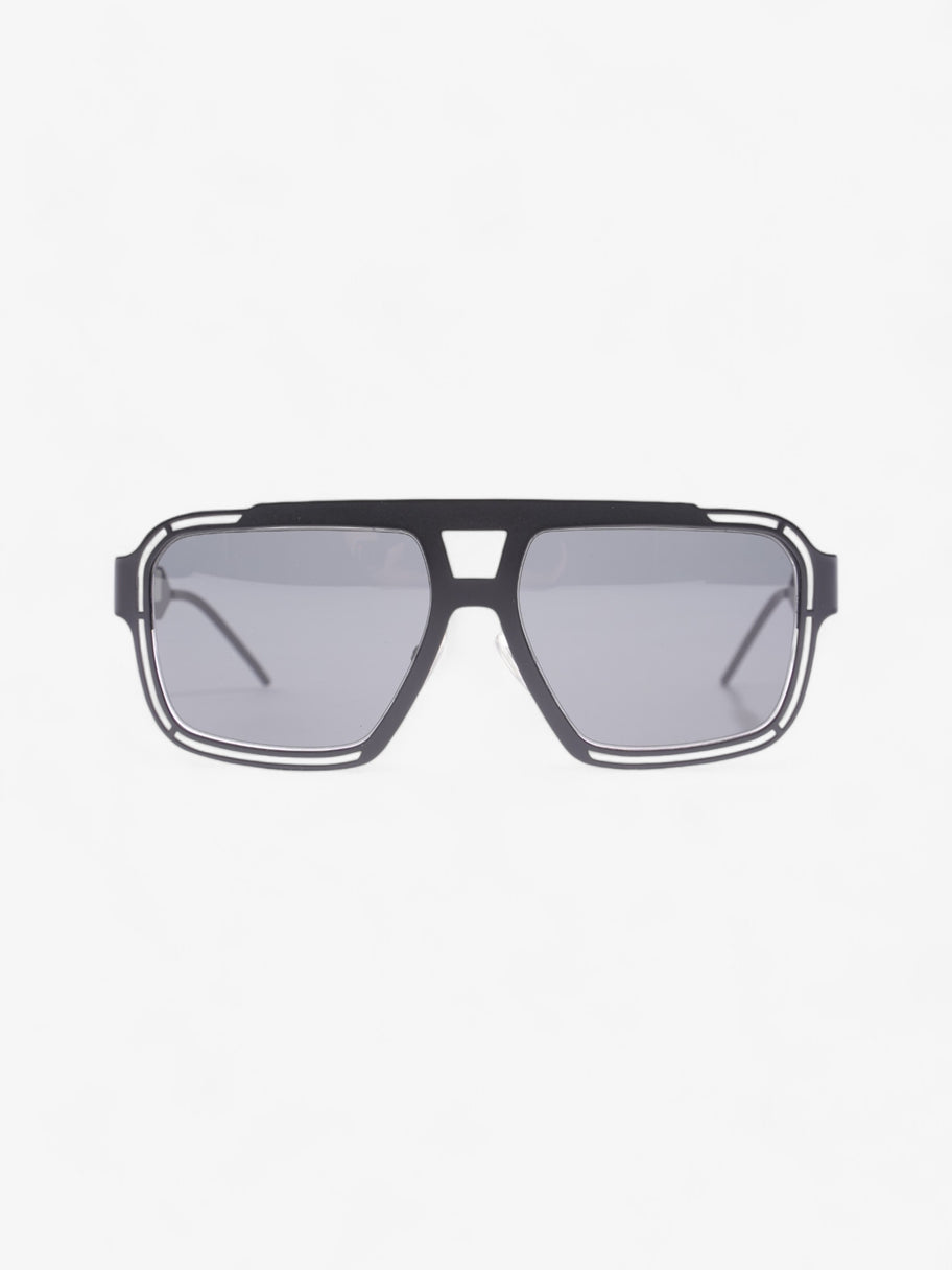 Dolce and Gabbana Square Framed Sunglasses Black / White Acetate 140mm Image 1