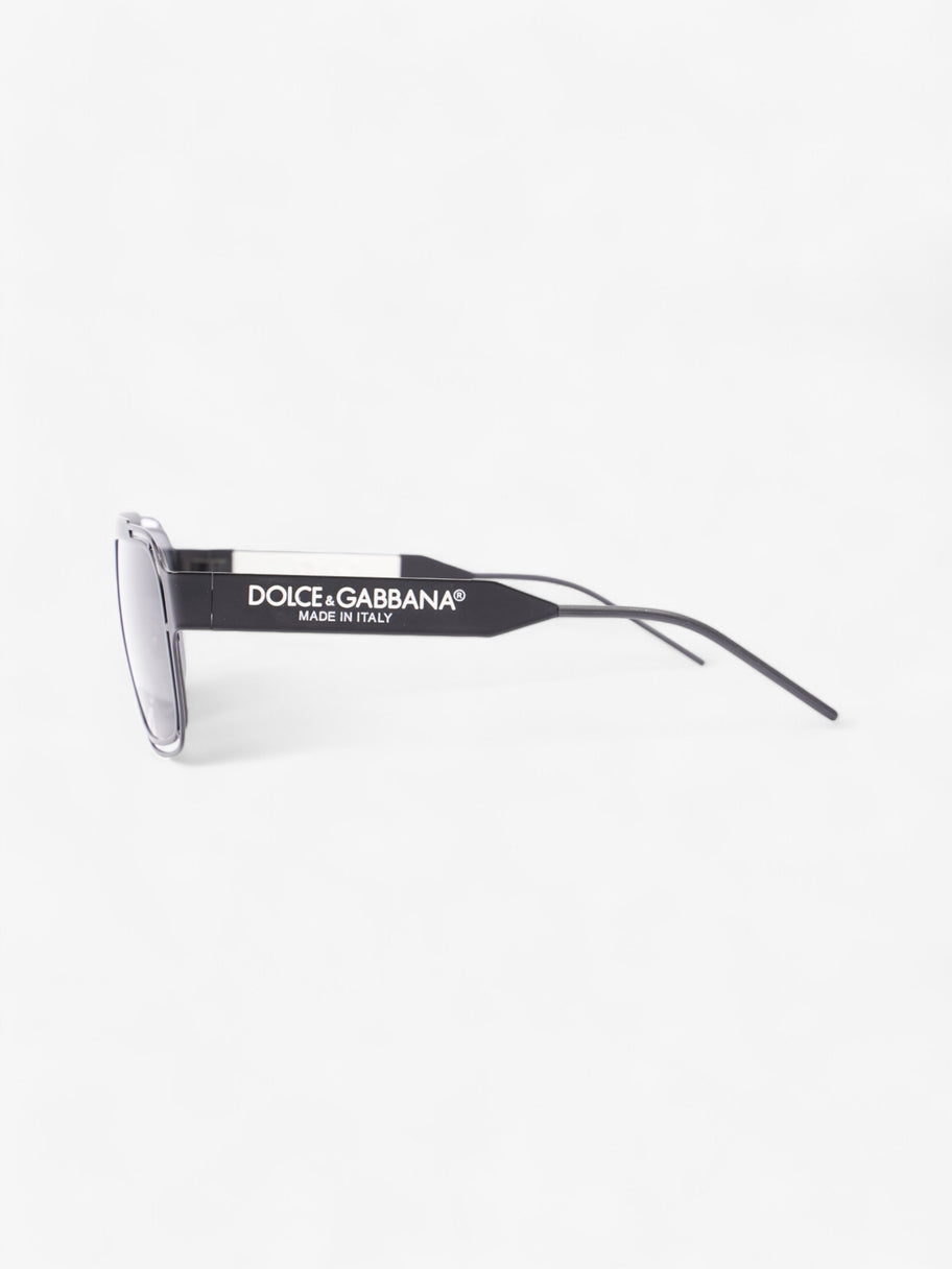 Dolce and Gabbana Square Framed Sunglasses Black / White Acetate 140mm Image 2