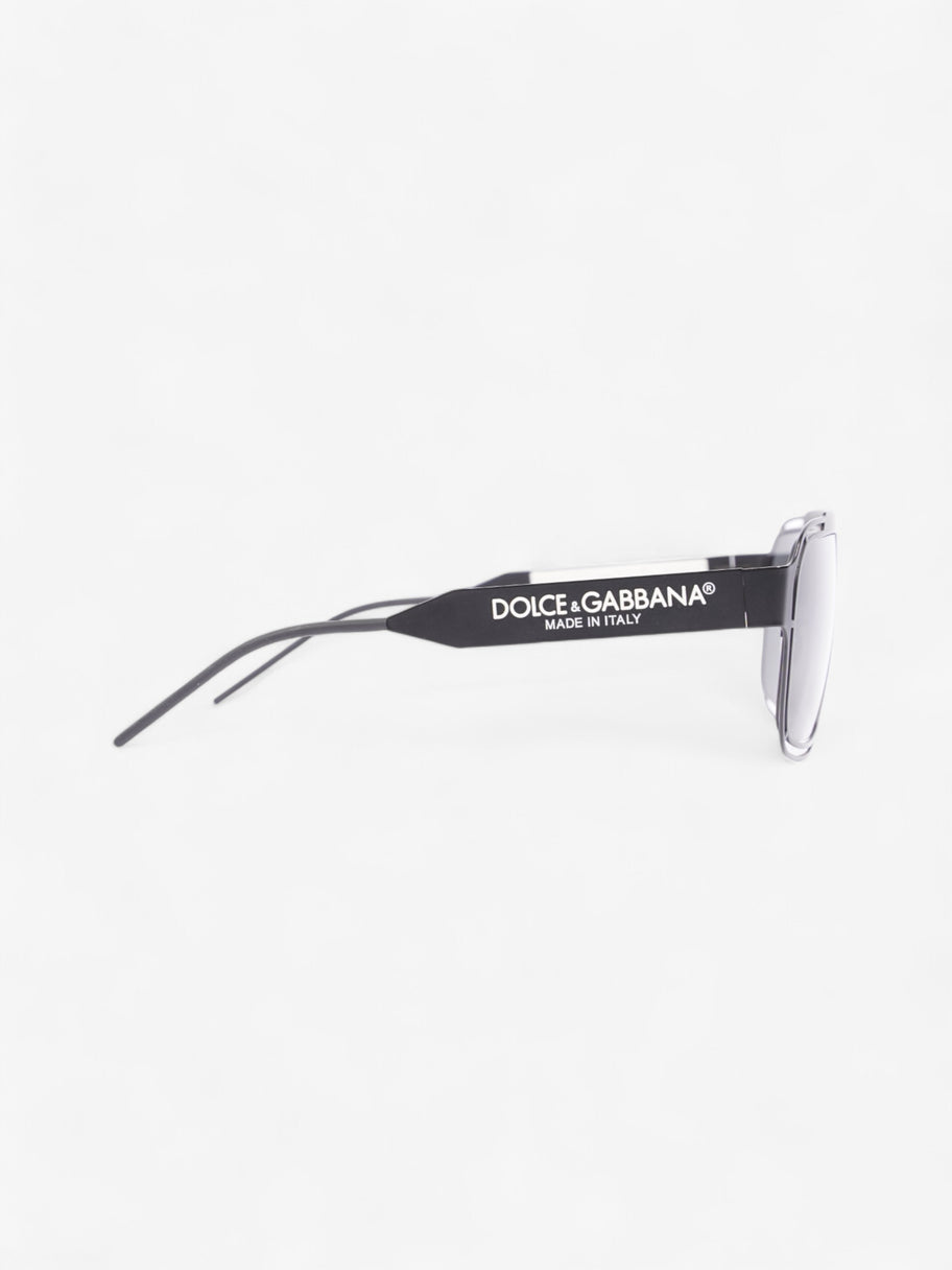 Dolce and Gabbana Square Framed Sunglasses Black / White Acetate 140mm Image 4