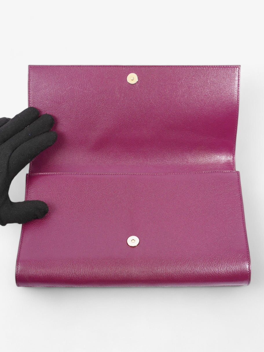 Saint Laurent Belle de Jour Purple Leather Image 7