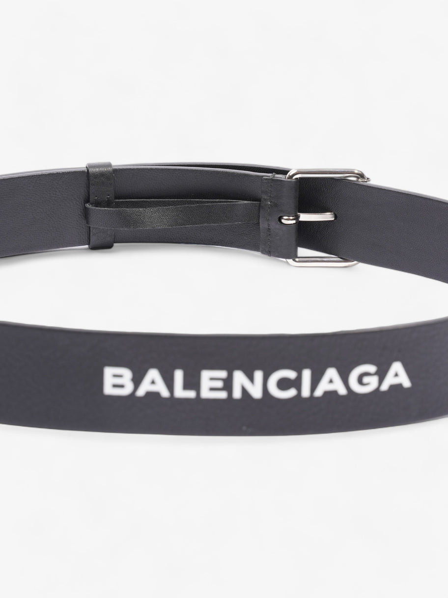 Balenciaga Logo Belt Black Leather 85cm 34